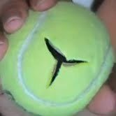 Precut tennis ball